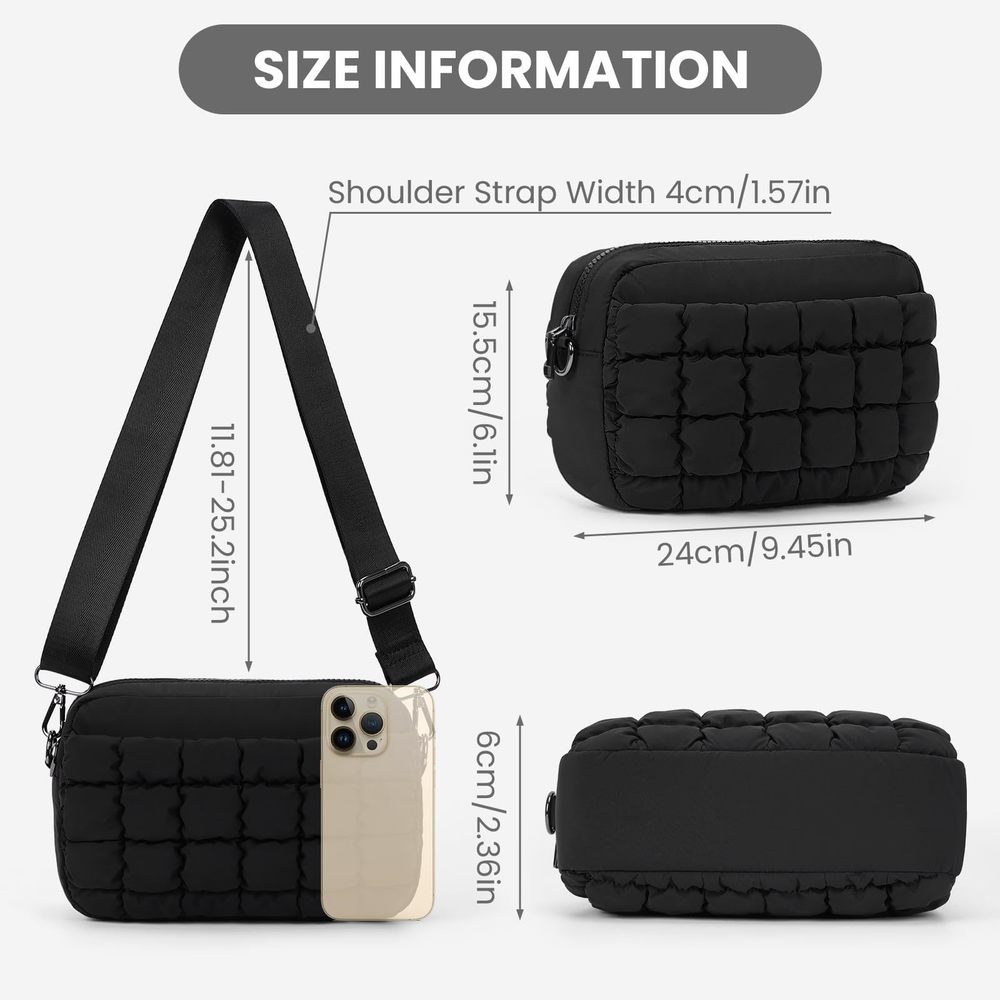 Crossbody Bags Puffer Bag Quilted Purse Lhtweht Puffy Shoulder :D - Picture 6 of 6